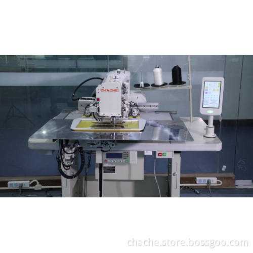 dual needle sewing machine with touch panel control